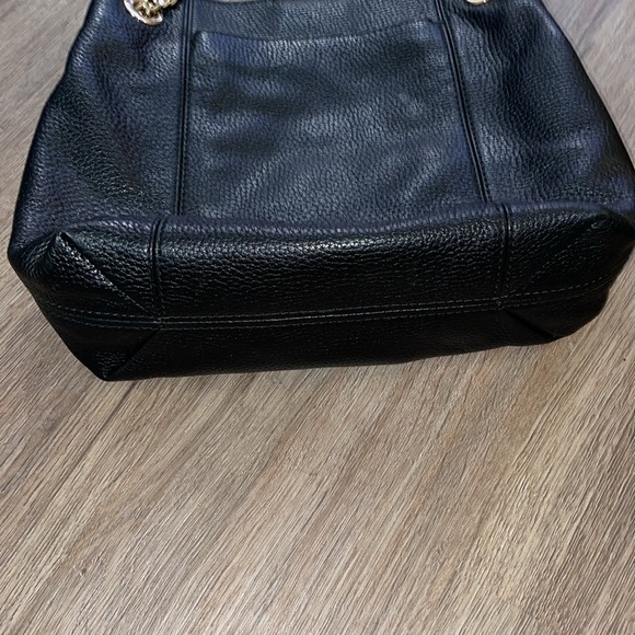 Michael Kors black pebbled leather purse with gold hardware - Picture 4 of 8